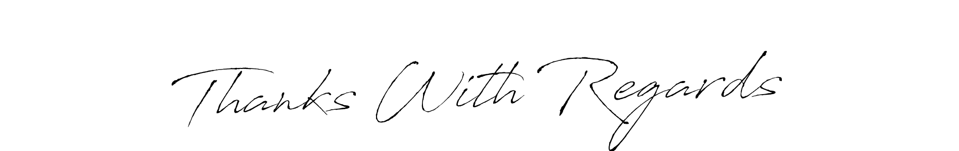 Thanks With Regards stylish signature style. Best Handwritten Sign (Antro_Vectra) for my name. Handwritten Signature Collection Ideas for my name Thanks With Regards. Thanks With Regards signature style 6 images and pictures png