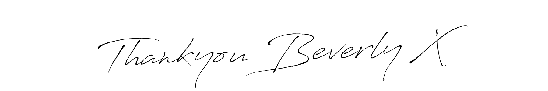 Thankyou Beverly X stylish signature style. Best Handwritten Sign (Antro_Vectra) for my name. Handwritten Signature Collection Ideas for my name Thankyou Beverly X. Thankyou Beverly X signature style 6 images and pictures png