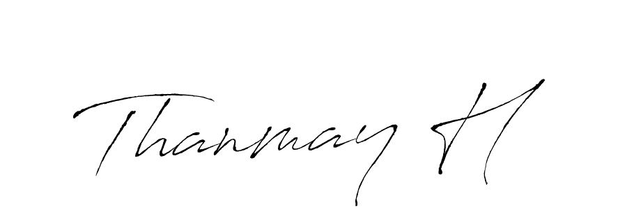 Create a beautiful signature design for name Thanmay H. With this signature (Antro_Vectra) fonts, you can make a handwritten signature for free. Thanmay H signature style 6 images and pictures png