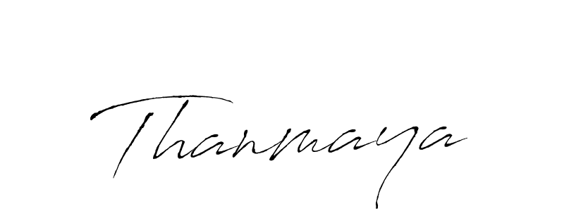 Design your own signature with our free online signature maker. With this signature software, you can create a handwritten (Antro_Vectra) signature for name Thanmaya. Thanmaya signature style 6 images and pictures png