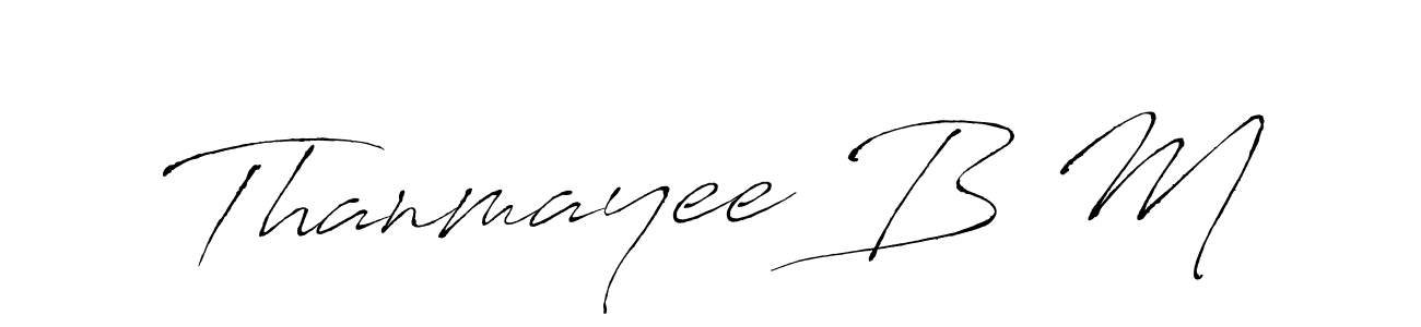 Also we have Thanmayee B M name is the best signature style. Create professional handwritten signature collection using Antro_Vectra autograph style. Thanmayee B M signature style 6 images and pictures png