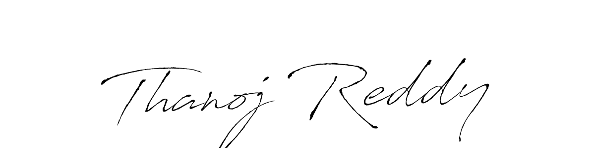 How to make Thanoj Reddy name signature. Use Antro_Vectra style for creating short signs online. This is the latest handwritten sign. Thanoj Reddy signature style 6 images and pictures png