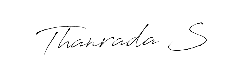 This is the best signature style for the Thanrada S name. Also you like these signature font (Antro_Vectra). Mix name signature. Thanrada S signature style 6 images and pictures png