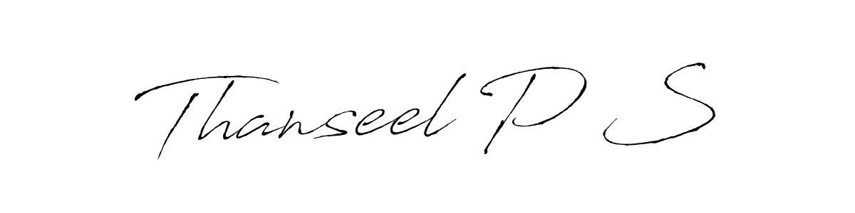 You can use this online signature creator to create a handwritten signature for the name Thanseel P S. This is the best online autograph maker. Thanseel P S signature style 6 images and pictures png