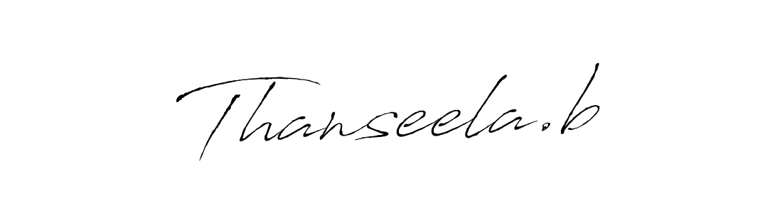 Design your own signature with our free online signature maker. With this signature software, you can create a handwritten (Antro_Vectra) signature for name Thanseela.b. Thanseela.b signature style 6 images and pictures png