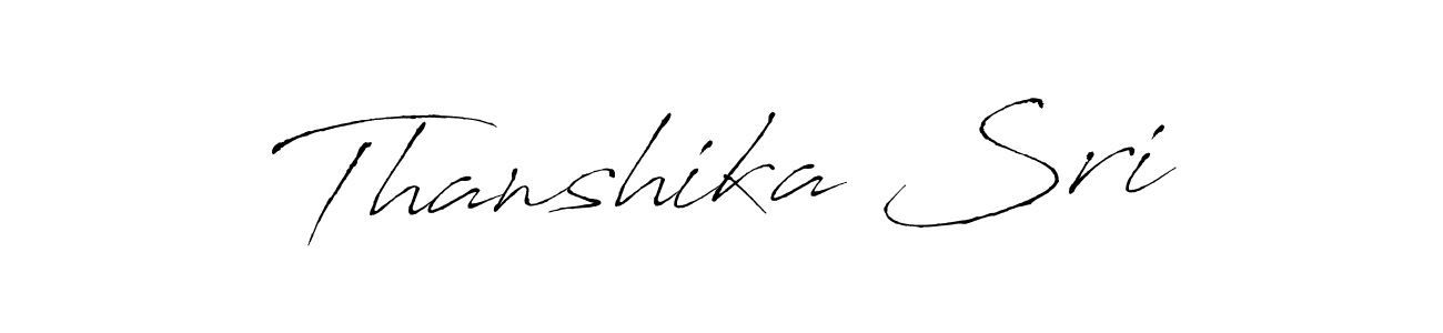 How to make Thanshika Sri signature? Antro_Vectra is a professional autograph style. Create handwritten signature for Thanshika Sri name. Thanshika Sri signature style 6 images and pictures png