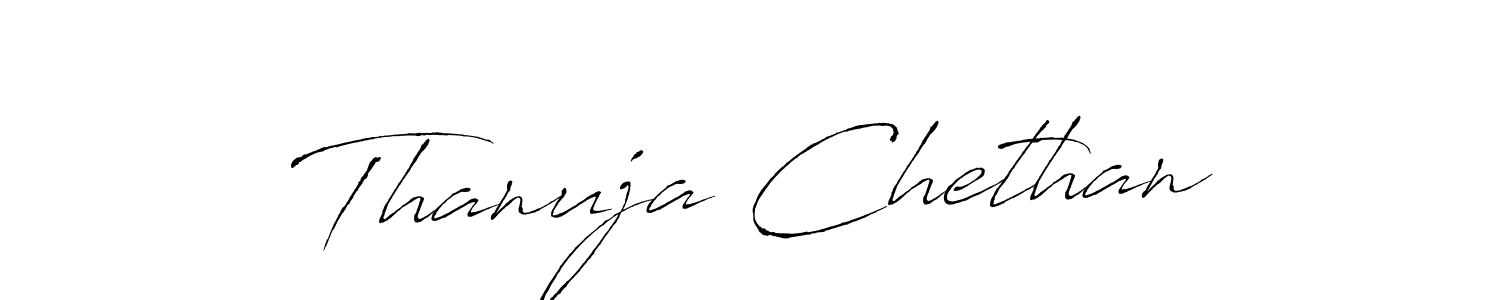 Design your own signature with our free online signature maker. With this signature software, you can create a handwritten (Antro_Vectra) signature for name Thanuja Chethan. Thanuja Chethan signature style 6 images and pictures png