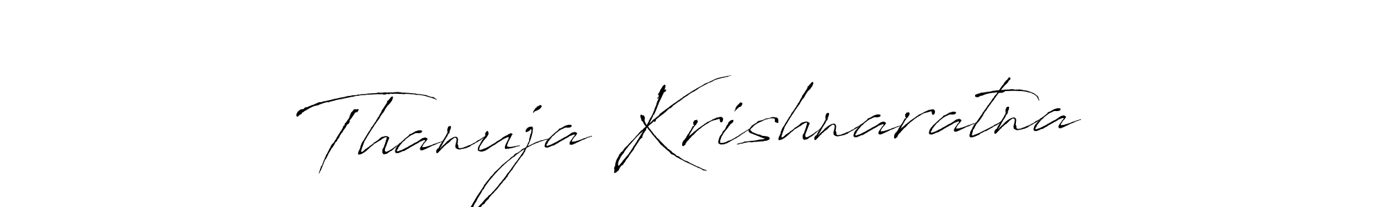 Thanuja Krishnaratna stylish signature style. Best Handwritten Sign (Antro_Vectra) for my name. Handwritten Signature Collection Ideas for my name Thanuja Krishnaratna. Thanuja Krishnaratna signature style 6 images and pictures png