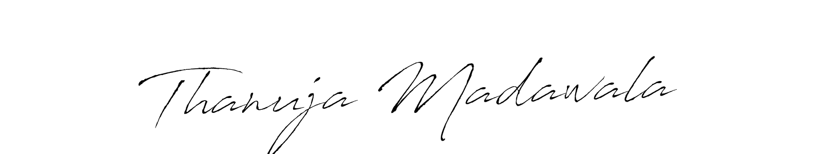 This is the best signature style for the Thanuja Madawala name. Also you like these signature font (Antro_Vectra). Mix name signature. Thanuja Madawala signature style 6 images and pictures png