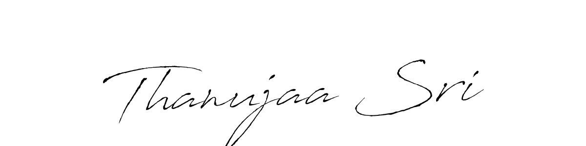Create a beautiful signature design for name Thanujaa Sri. With this signature (Antro_Vectra) fonts, you can make a handwritten signature for free. Thanujaa Sri signature style 6 images and pictures png