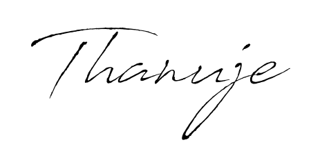 Design your own signature with our free online signature maker. With this signature software, you can create a handwritten (Antro_Vectra) signature for name Thanuje. Thanuje signature style 6 images and pictures png