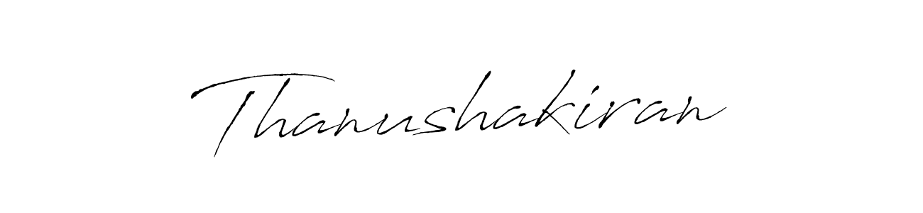 Use a signature maker to create a handwritten signature online. With this signature software, you can design (Antro_Vectra) your own signature for name Thanushakiran. Thanushakiran signature style 6 images and pictures png
