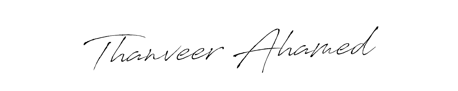 Antro_Vectra is a professional signature style that is perfect for those who want to add a touch of class to their signature. It is also a great choice for those who want to make their signature more unique. Get Thanveer Ahamed name to fancy signature for free. Thanveer Ahamed signature style 6 images and pictures png