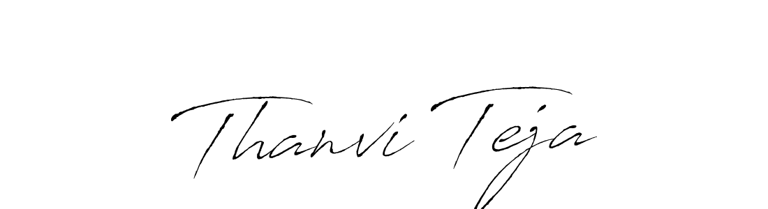 if you are searching for the best signature style for your name Thanvi Teja. so please give up your signature search. here we have designed multiple signature styles  using Antro_Vectra. Thanvi Teja signature style 6 images and pictures png