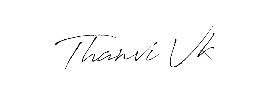 How to make Thanvi Vk signature? Antro_Vectra is a professional autograph style. Create handwritten signature for Thanvi Vk name. Thanvi Vk signature style 6 images and pictures png