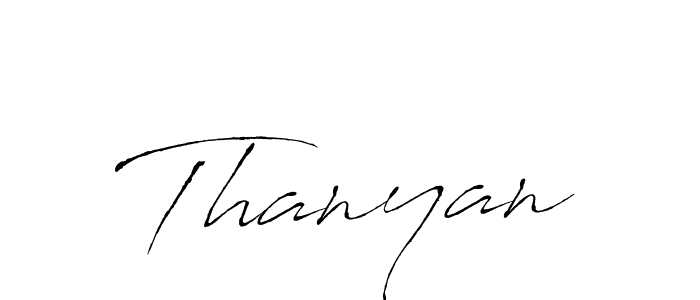 How to make Thanyan signature? Antro_Vectra is a professional autograph style. Create handwritten signature for Thanyan name. Thanyan signature style 6 images and pictures png