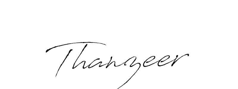 Create a beautiful signature design for name Thanzeer. With this signature (Antro_Vectra) fonts, you can make a handwritten signature for free. Thanzeer signature style 6 images and pictures png