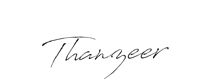 Create a beautiful signature design for name Thanzeer. With this signature (Antro_Vectra) fonts, you can make a handwritten signature for free. Thanzeer signature style 6 images and pictures png