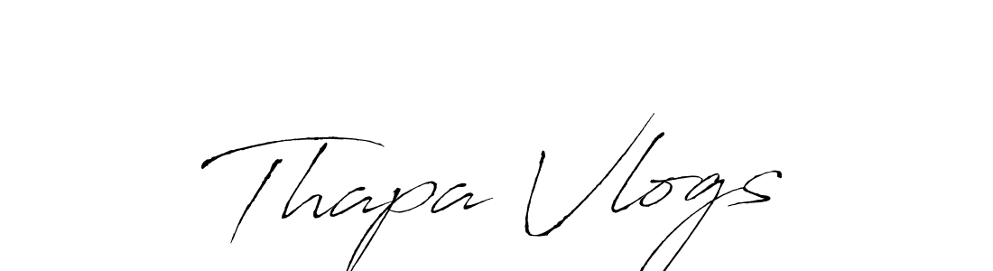 Thapa Vlogs stylish signature style. Best Handwritten Sign (Antro_Vectra) for my name. Handwritten Signature Collection Ideas for my name Thapa Vlogs. Thapa Vlogs signature style 6 images and pictures png