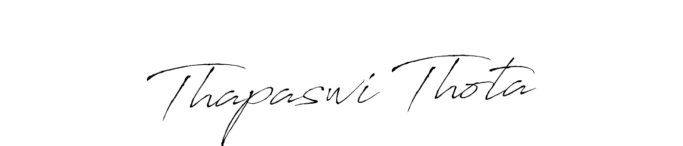 Make a beautiful signature design for name Thapaswi Thota. With this signature (Antro_Vectra) style, you can create a handwritten signature for free. Thapaswi Thota signature style 6 images and pictures png