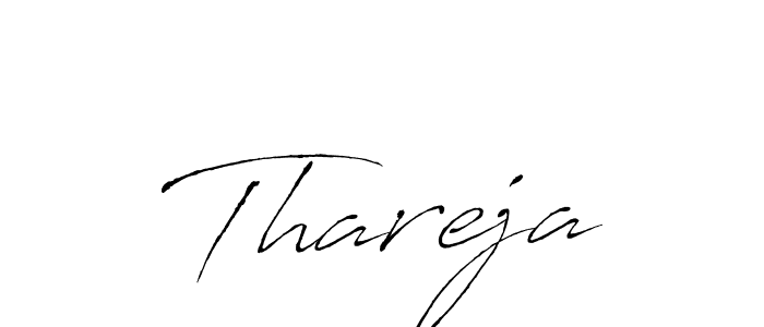Use a signature maker to create a handwritten signature online. With this signature software, you can design (Antro_Vectra) your own signature for name Thareja. Thareja signature style 6 images and pictures png