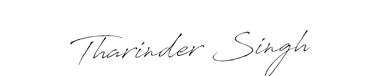 How to make Tharinder Singh name signature. Use Antro_Vectra style for creating short signs online. This is the latest handwritten sign. Tharinder Singh signature style 6 images and pictures png