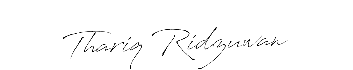 Design your own signature with our free online signature maker. With this signature software, you can create a handwritten (Antro_Vectra) signature for name Thariq Ridzuwan. Thariq Ridzuwan signature style 6 images and pictures png