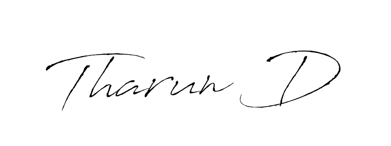 Make a beautiful signature design for name Tharun D. With this signature (Antro_Vectra) style, you can create a handwritten signature for free. Tharun D signature style 6 images and pictures png