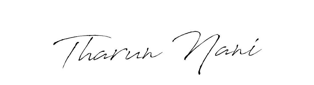 Similarly Antro_Vectra is the best handwritten signature design. Signature creator online .You can use it as an online autograph creator for name Tharun Nani. Tharun Nani signature style 6 images and pictures png
