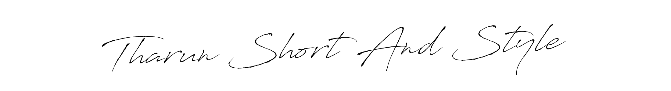 How to make Tharun Short And Style signature? Antro_Vectra is a professional autograph style. Create handwritten signature for Tharun Short And Style name. Tharun Short And Style signature style 6 images and pictures png