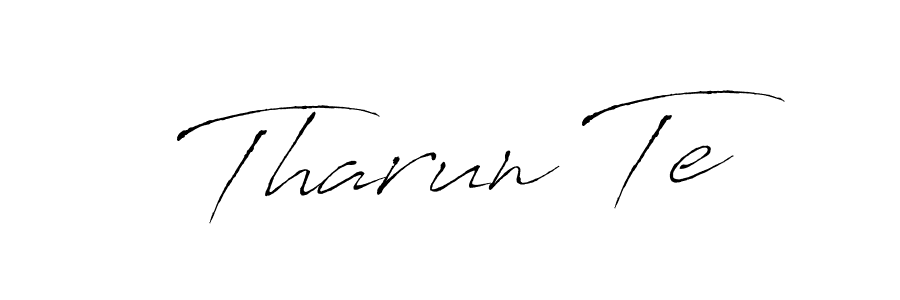 How to make Tharun Te name signature. Use Antro_Vectra style for creating short signs online. This is the latest handwritten sign. Tharun Te signature style 6 images and pictures png