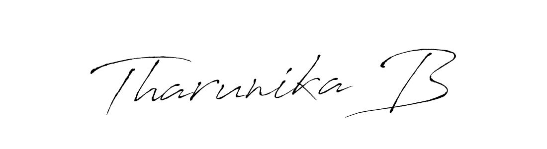 Design your own signature with our free online signature maker. With this signature software, you can create a handwritten (Antro_Vectra) signature for name Tharunika B. Tharunika B signature style 6 images and pictures png