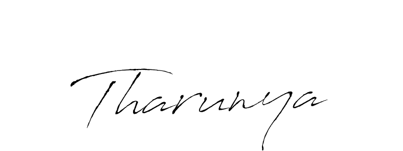 The best way (Antro_Vectra) to make a short signature is to pick only two or three words in your name. The name Tharunya include a total of six letters. For converting this name. Tharunya signature style 6 images and pictures png