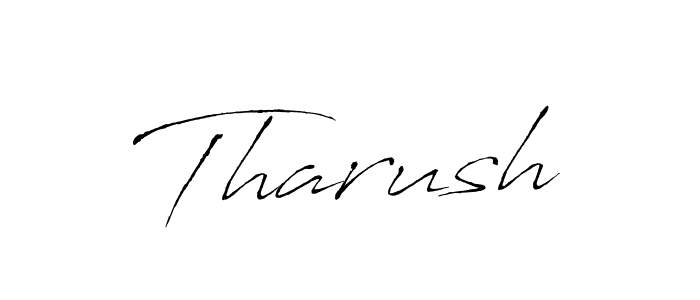 Use a signature maker to create a handwritten signature online. With this signature software, you can design (Antro_Vectra) your own signature for name Tharush. Tharush signature style 6 images and pictures png