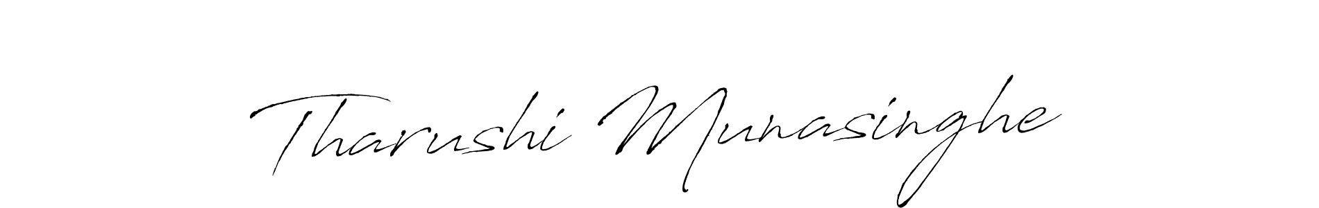 if you are searching for the best signature style for your name Tharushi Munasinghe. so please give up your signature search. here we have designed multiple signature styles  using Antro_Vectra. Tharushi Munasinghe signature style 6 images and pictures png