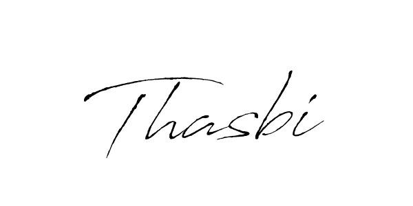 How to make Thasbi signature? Antro_Vectra is a professional autograph style. Create handwritten signature for Thasbi name. Thasbi signature style 6 images and pictures png