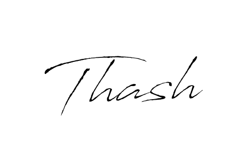 Design your own signature with our free online signature maker. With this signature software, you can create a handwritten (Antro_Vectra) signature for name Thash. Thash signature style 6 images and pictures png