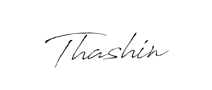 Use a signature maker to create a handwritten signature online. With this signature software, you can design (Antro_Vectra) your own signature for name Thashin. Thashin signature style 6 images and pictures png