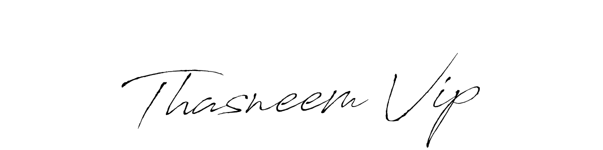 Thasneem Vip stylish signature style. Best Handwritten Sign (Antro_Vectra) for my name. Handwritten Signature Collection Ideas for my name Thasneem Vip. Thasneem Vip signature style 6 images and pictures png