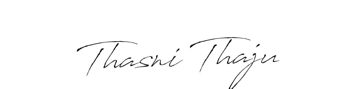 Design your own signature with our free online signature maker. With this signature software, you can create a handwritten (Antro_Vectra) signature for name Thasni Thaju. Thasni Thaju signature style 6 images and pictures png