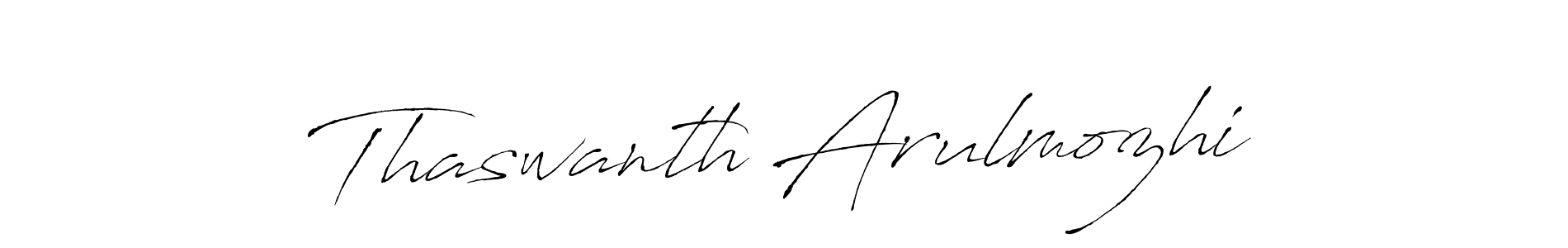 Design your own signature with our free online signature maker. With this signature software, you can create a handwritten (Antro_Vectra) signature for name Thaswanth Arulmozhi. Thaswanth Arulmozhi signature style 6 images and pictures png