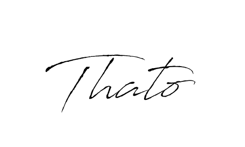 Use a signature maker to create a handwritten signature online. With this signature software, you can design (Antro_Vectra) your own signature for name Thato. Thato signature style 6 images and pictures png