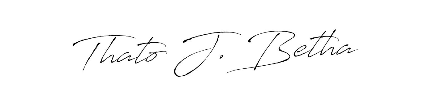How to make Thato J. Betha signature? Antro_Vectra is a professional autograph style. Create handwritten signature for Thato J. Betha name. Thato J. Betha signature style 6 images and pictures png
