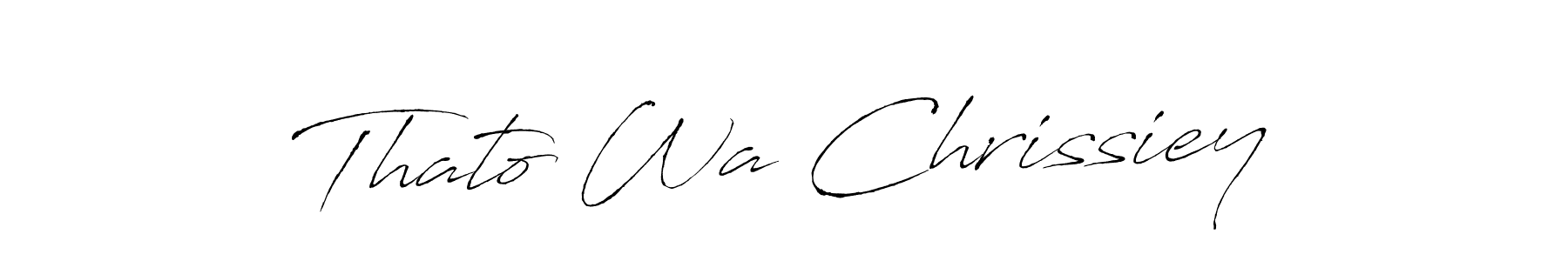 Create a beautiful signature design for name Thato Wa Chrissiey. With this signature (Antro_Vectra) fonts, you can make a handwritten signature for free. Thato Wa Chrissiey signature style 6 images and pictures png