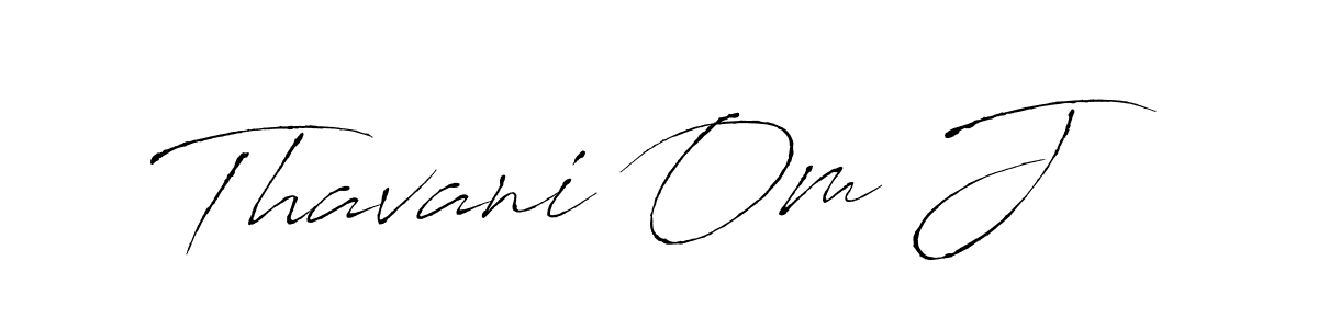 How to make Thavani Om J name signature. Use Antro_Vectra style for creating short signs online. This is the latest handwritten sign. Thavani Om J signature style 6 images and pictures png