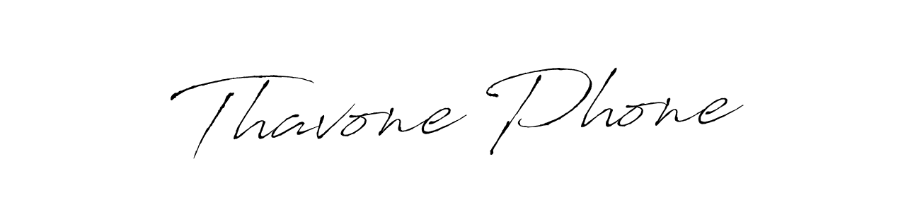 Make a beautiful signature design for name Thavone Phone. With this signature (Antro_Vectra) style, you can create a handwritten signature for free. Thavone Phone signature style 6 images and pictures png