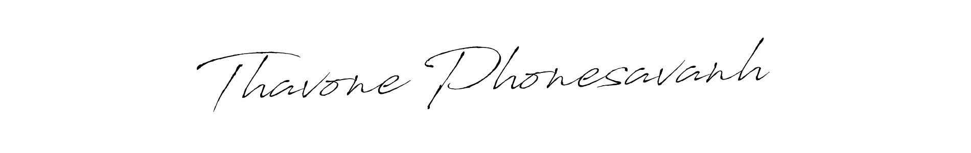 Create a beautiful signature design for name Thavone Phonesavanh. With this signature (Antro_Vectra) fonts, you can make a handwritten signature for free. Thavone Phonesavanh signature style 6 images and pictures png