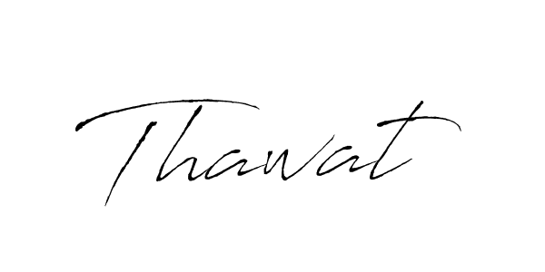 Design your own signature with our free online signature maker. With this signature software, you can create a handwritten (Antro_Vectra) signature for name Thawat. Thawat signature style 6 images and pictures png