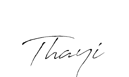 Design your own signature with our free online signature maker. With this signature software, you can create a handwritten (Antro_Vectra) signature for name Thayi. Thayi signature style 6 images and pictures png