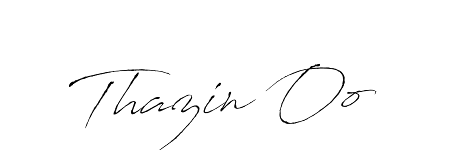 How to make Thazin Oo name signature. Use Antro_Vectra style for creating short signs online. This is the latest handwritten sign. Thazin Oo signature style 6 images and pictures png
